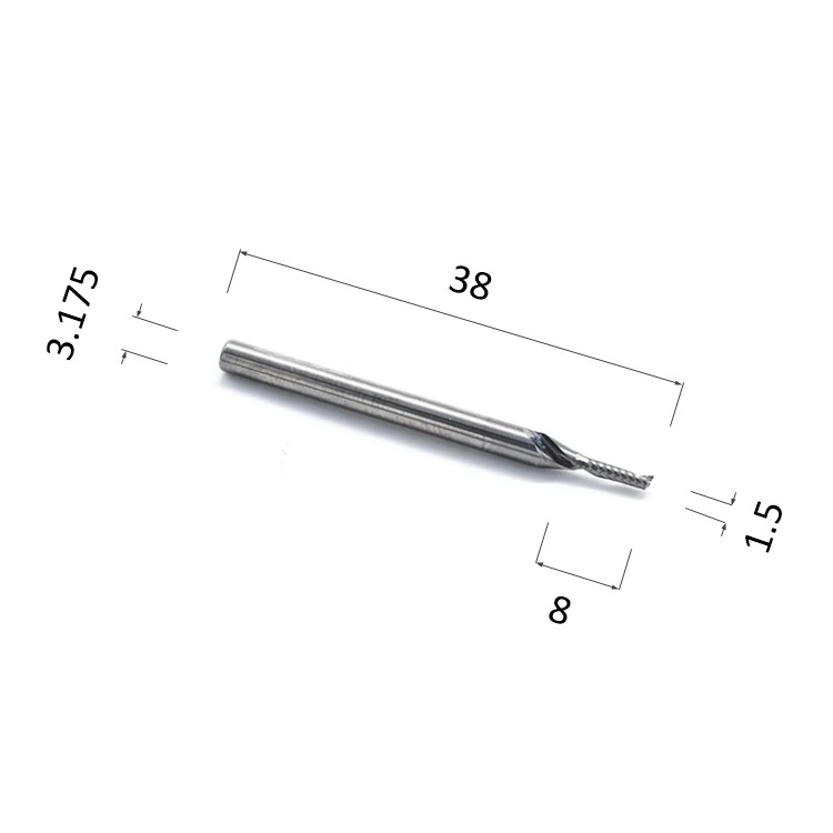Фото фреза спиральная цилиндрическая однозаходная по акрилу, дереву, композиту (акп) djtol ay1lx3.1.508 в Москве и Московской области