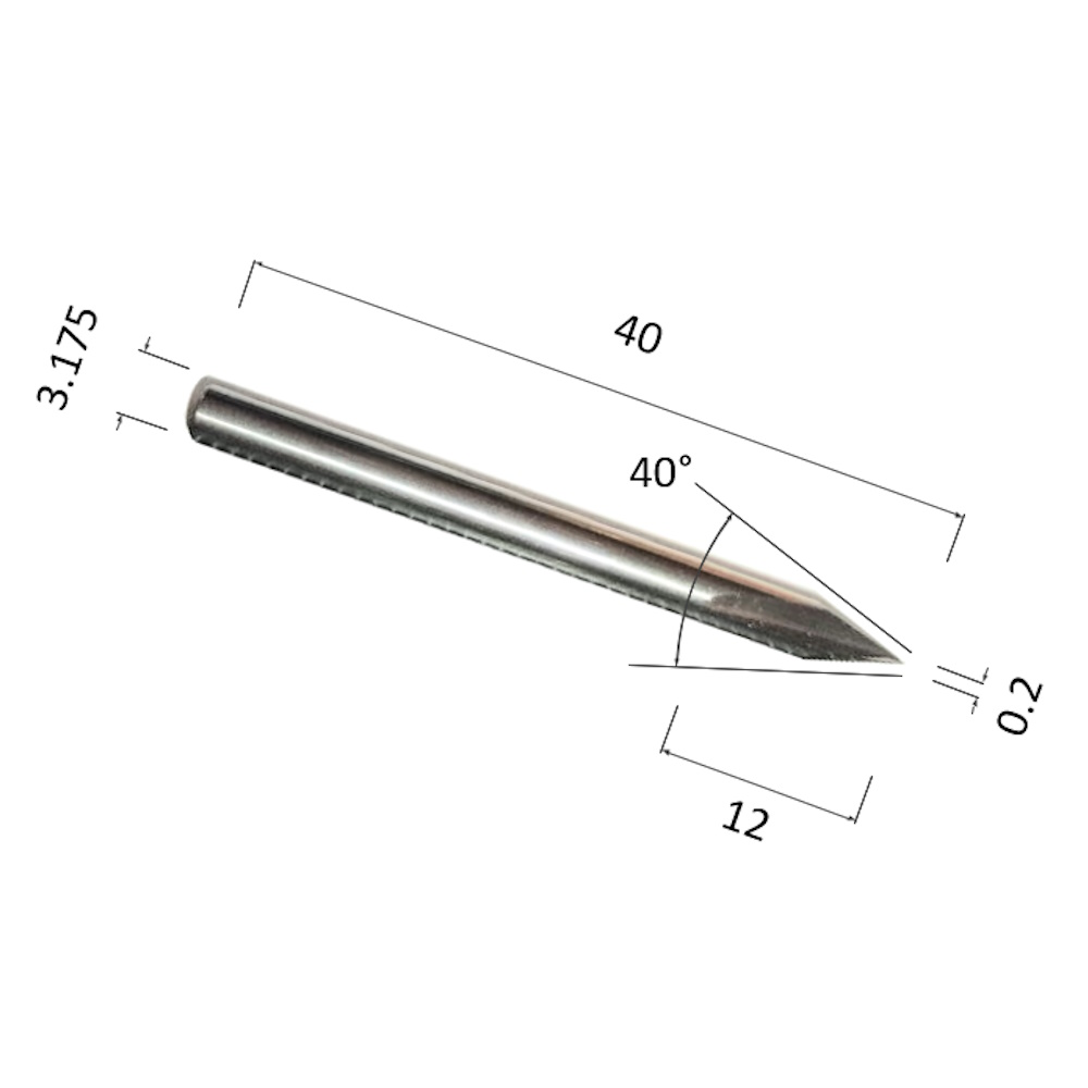 Фото гравер прямой конусный однозаходный по стали, алюминию, твердому дереву djtol a1zj3.4002 в Москве и Московской области