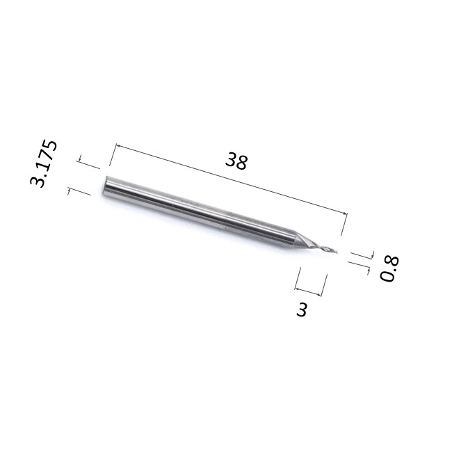 Фото фреза спиральная цилиндрическая двухзаходная по акрилу, дереву, композиту (акп) djtol n2lx3.0803 в Москве и Московской области