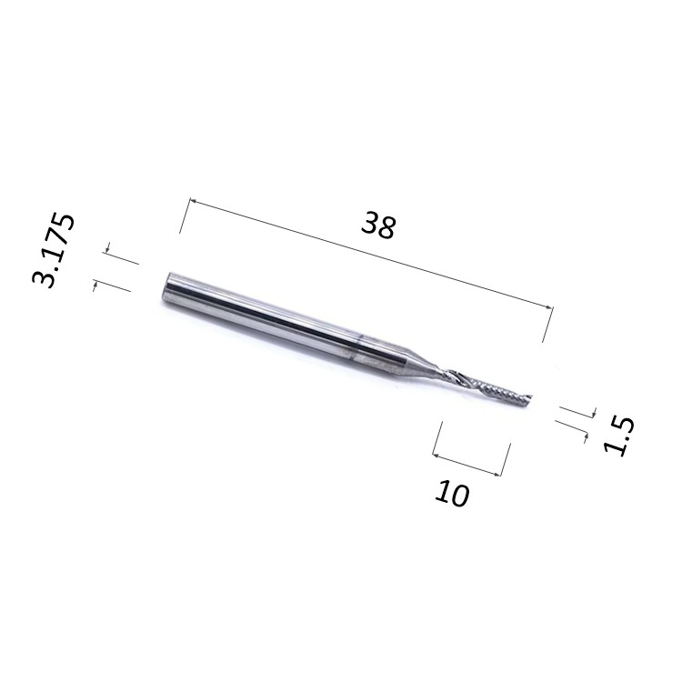 Фото фреза спиральная цилиндрическая однозаходная по акрилу, дереву, композиту (акп) djtol ay1lx3.1.510 в Москве и Московской области