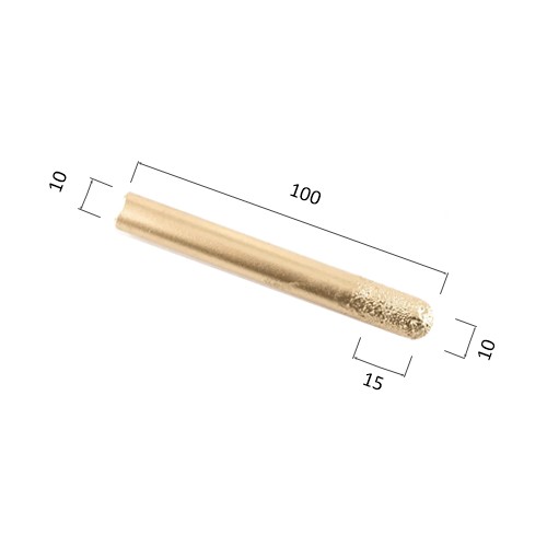 Фото фреза алмазная прямая цилиндрическая многокромочная по камню, мрамору, стеклу djtol dmqx1015 в Москве и Московской области