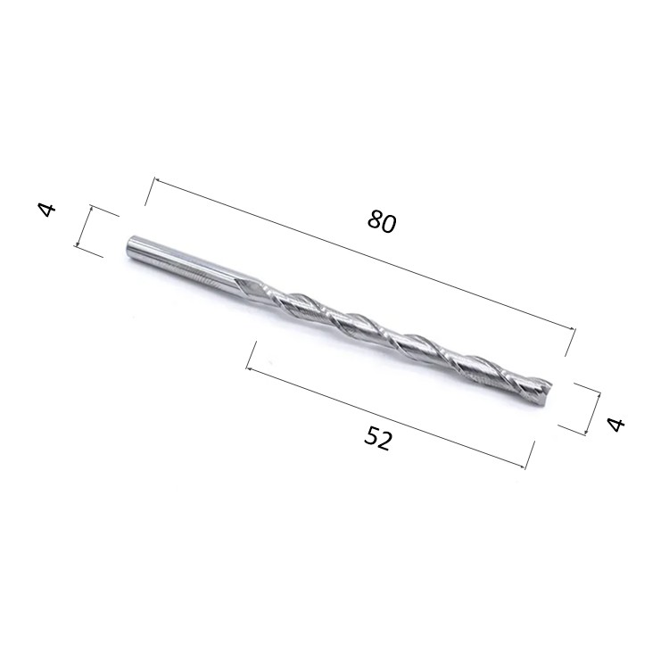 Фото фреза djtol n2lx452 спиральная двухзаходная стружка вверх (по дереву, композиту (акп), пластику) в Москве и Московской области