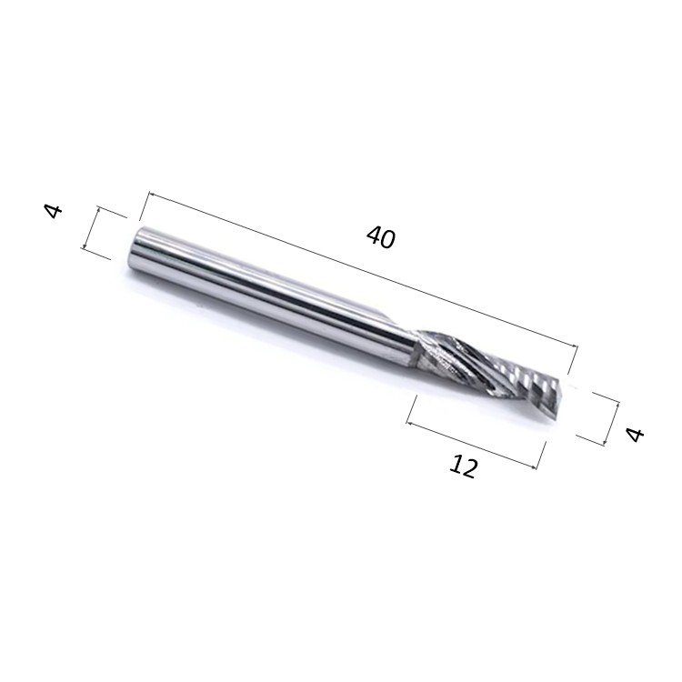 Фото фреза спиральная цилиндрическая однозаходная по акрилу, дереву, композиту (акп) djtol ay1lx412 в Москве и Московской области