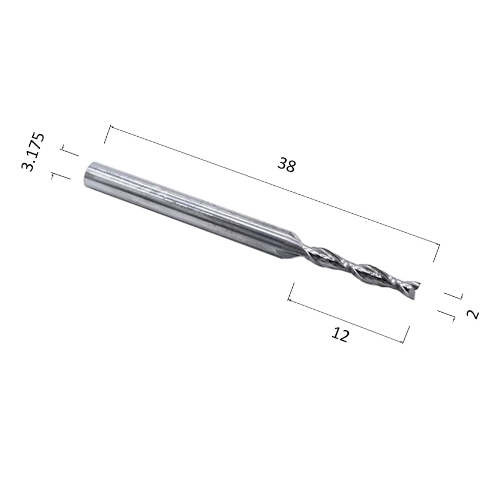 Фото фреза спиральная цилиндрическая двухзаходная по акрилу, дереву, композиту (акп) djtol a2lx3.212 в Москве и Московской области