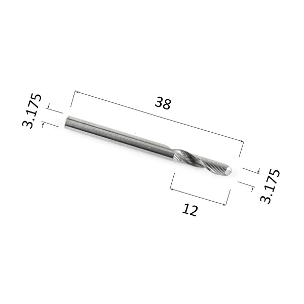 Фото фреза спиральная цилиндрическая однозаходная по акрилу, дереву, композиту (акп) djtol n1lqx3.12 в Москве и Московской области