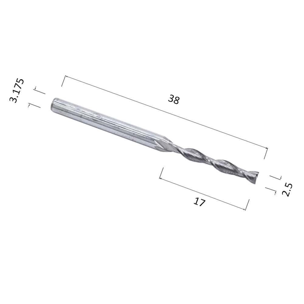 Фото фреза спиральная цилиндрическая двухзаходная по акрилу, дереву, композиту (акп) djtol a2lx3.2.517 в Москве и Московской области