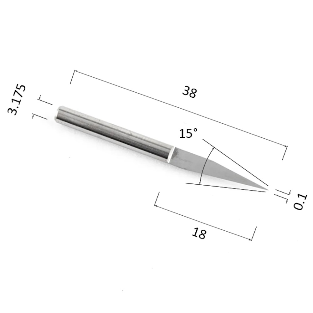Фото гравер прямой конусный однозаходный по акрилу, дереву, композиту (акп) djtol aaj3.1501 в Москве и Московской области