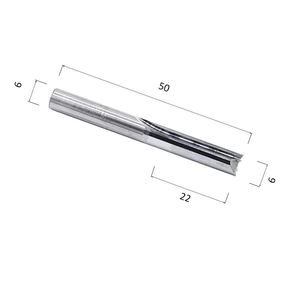 Фото фреза прямая цилиндрическая двухзаходная по акрилу, дереву, композиту (акп) djtol n2zx622 в Москве и Московской области