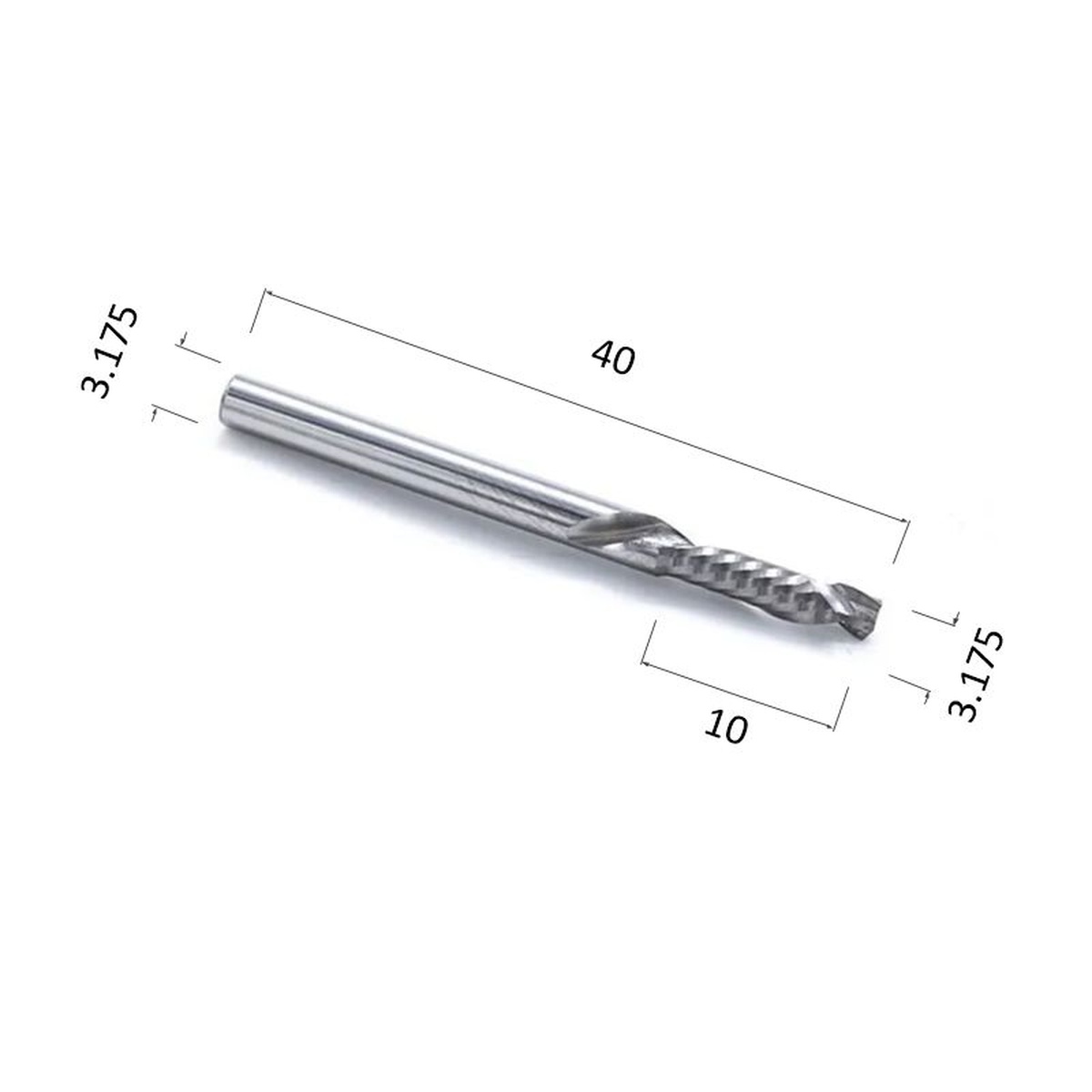 Фото фреза djtol a1flx3.10 компрессионная спиральная однозаходная (по дереву, композиту (акп), пластику) в Москве и Московской области