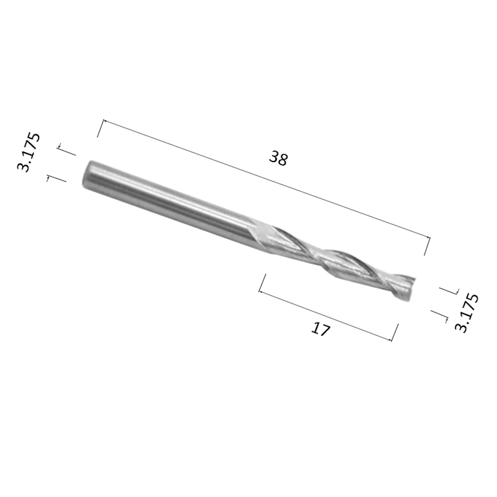 Фото фреза djtol a2lx3.17 спиральная двухзаходная стружка вверх (по дереву, композиту (акп), пластику) в Москве и Московской области