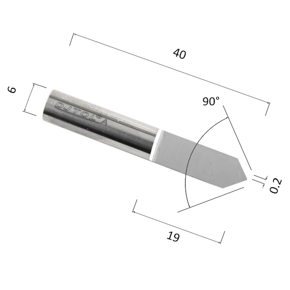 Фото гравер djtol aj6.9002 прямой конусный (по дереву, композиту (акп), пластику) в Москве и Московской области