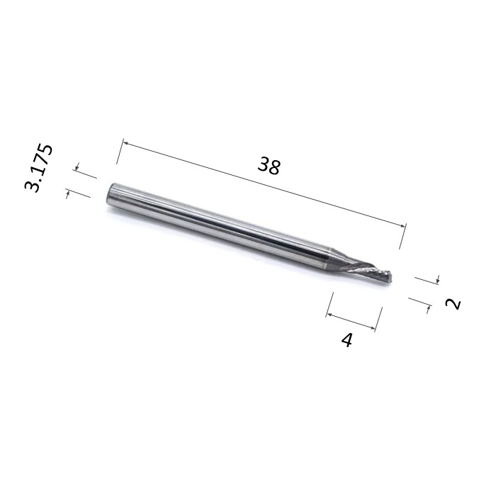 Фото фреза спиральная однозаходная стружка вниз (по акрилу, дереву, композиту) djtol a1lxd3.204 в Москве и Московской области