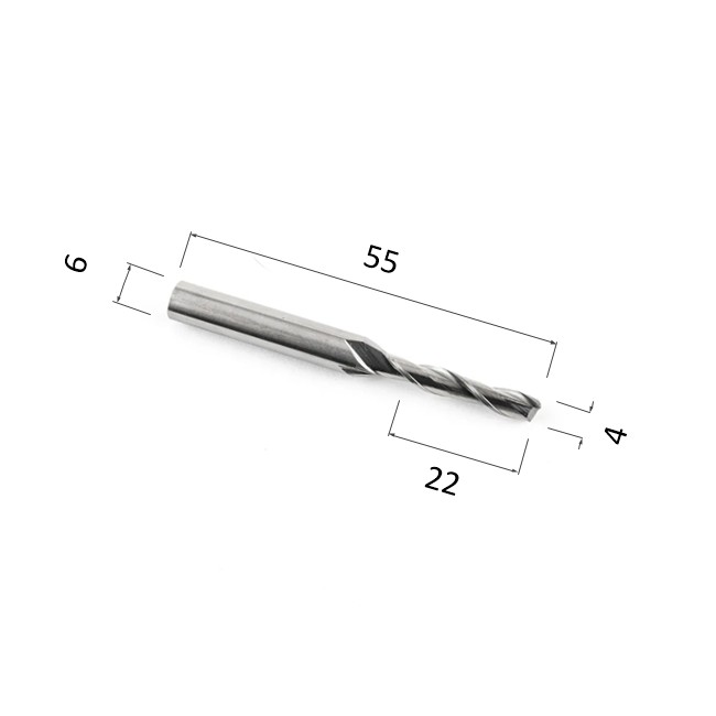 Фото фреза спиральная цилиндрическая двухзаходная по акрилу, дереву, композиту (акп) djtol n2lx6422 в Москве и Московской области