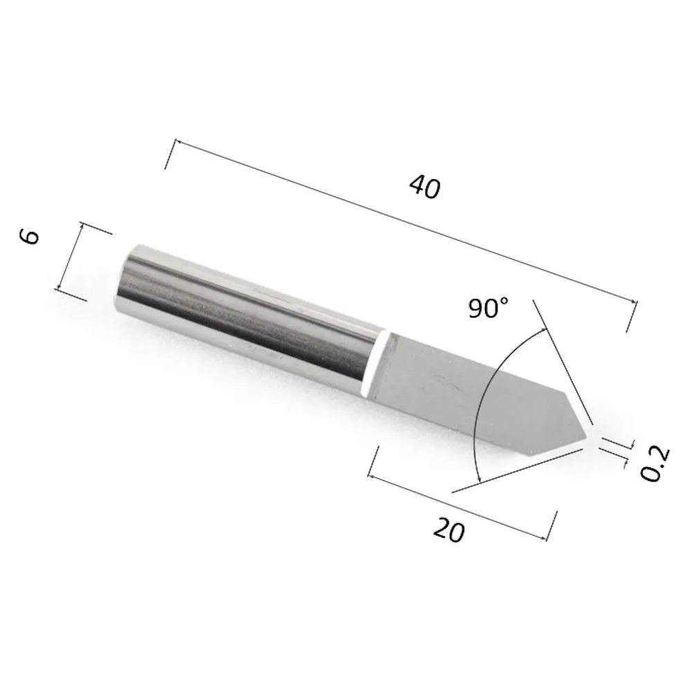 Фото гравер прямой конусный однозаходный по акрилу, дереву, композиту (акп) djtol nj6.9002 в Москве и Московской области