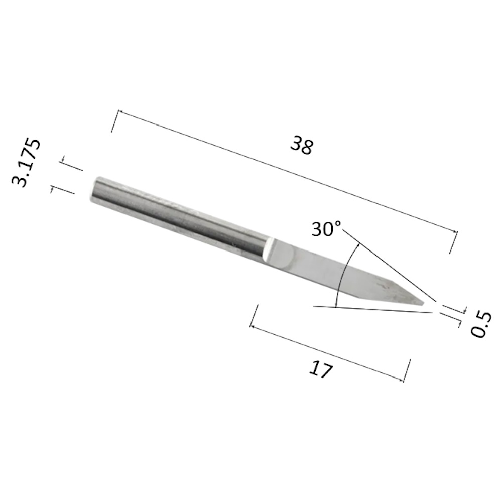 Фото гравер прямой конусный однозаходный по акрилу, дереву, композиту (акп) djtol aj3.3005 в Москве и Московской области