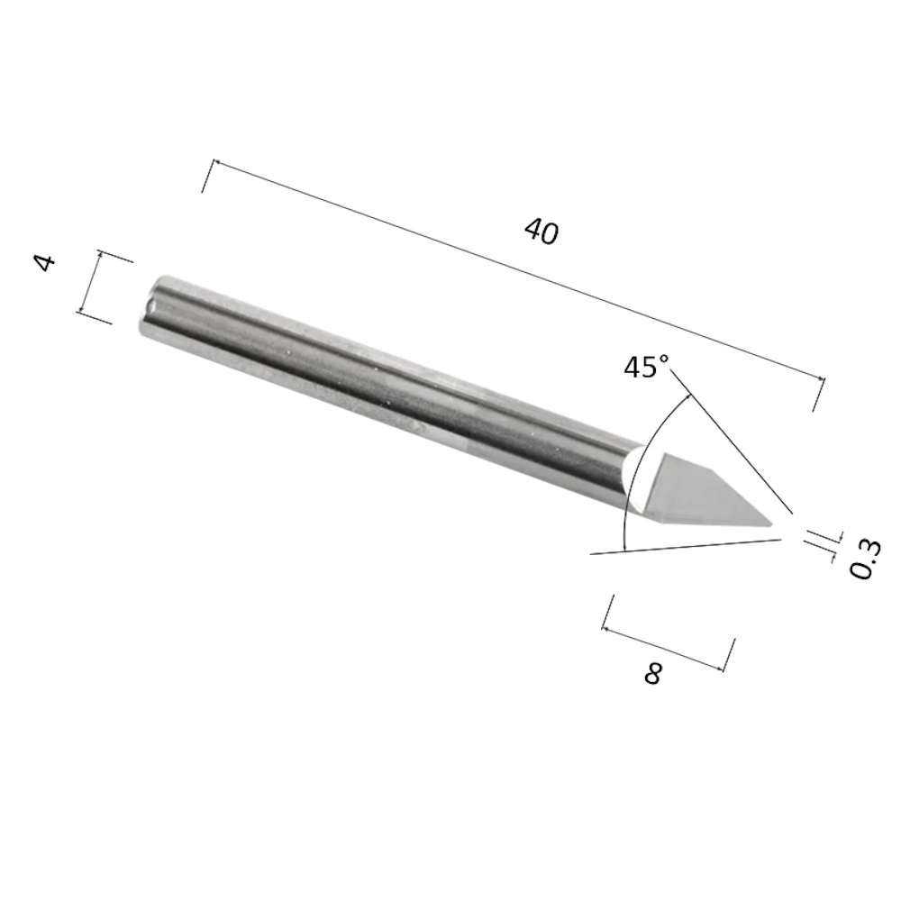 Фото гравер прямой конусный однозаходный по стали, алюминию, твердому дереву djtol aajs4.4503 в Москве и Московской области