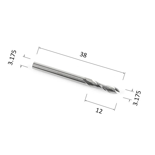 Фото фреза djtol a2qx3.12 спиральная двухзаходная сферическая (по дереву, композиту (акп), цветным металл в Москве и Московской области