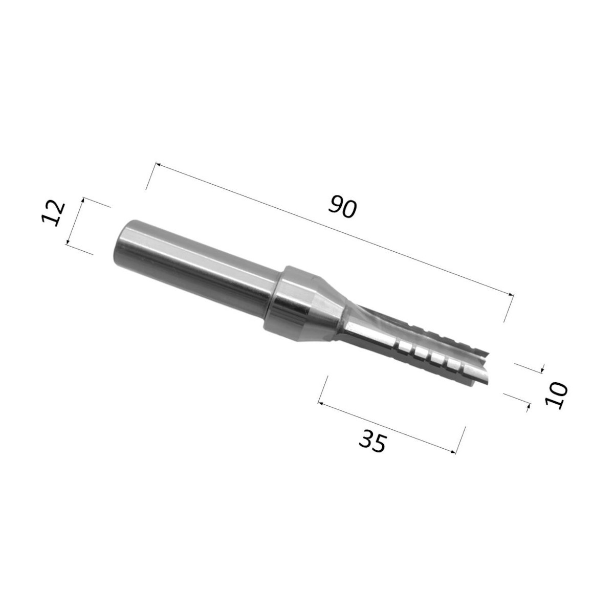 Фото фреза tct со стружколомом прямая цилиндрическая трехзаходная по акрилу, дереву, композиту (акп) djto в Москве и Московской области