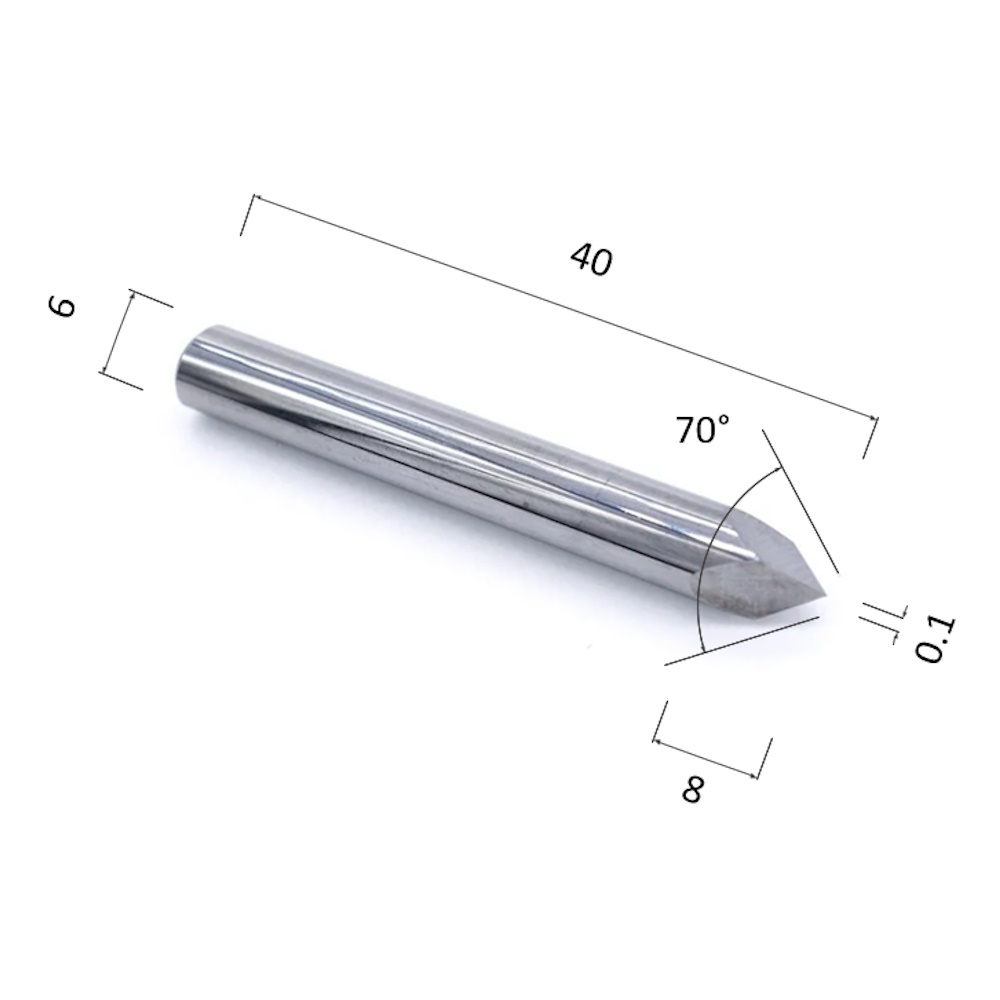 Фото гравер прямой конусный трехзаходный по алюминию, композиту (акп), меди djtol a3j6.7001 в Москве и Московской области