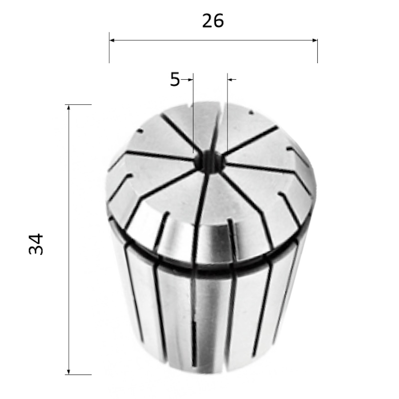 Фото цанга er25-5, 5 мм (биение 0,008) в Москве и Московской области