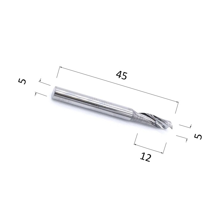 Фото фреза спиральная цилиндрическая однозаходная по алюминию, композиту (акп), меди djtol al1lx5.12 в Москве и Московской области