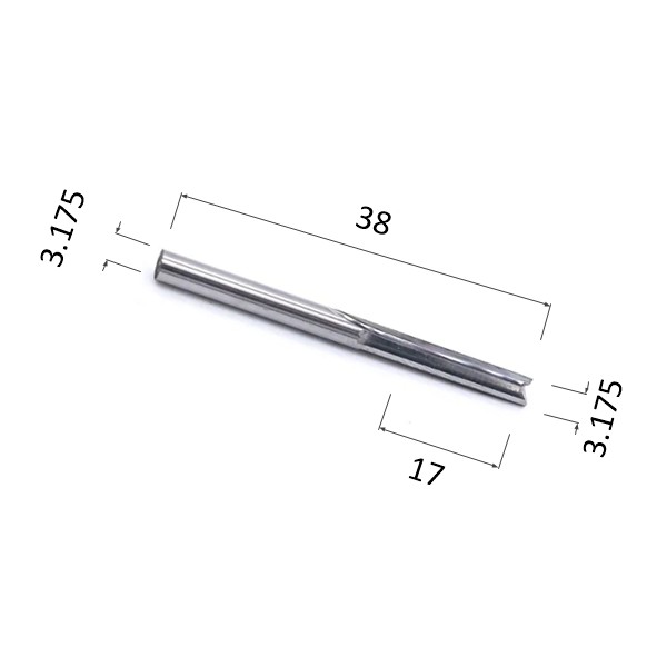 Фото фреза прямая цилиндрическая двухзаходная по акрилу, дереву, композиту (акп) djtol a2zx3.17 в Москве и Московской области