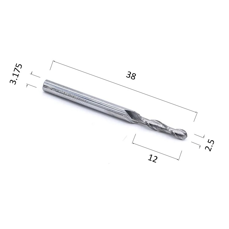 Фото фреза djtol n2qx3.2.512 спиральная двухзаходная сферическая (по дереву, композиту (акп), пластику) в Москве и Московской области