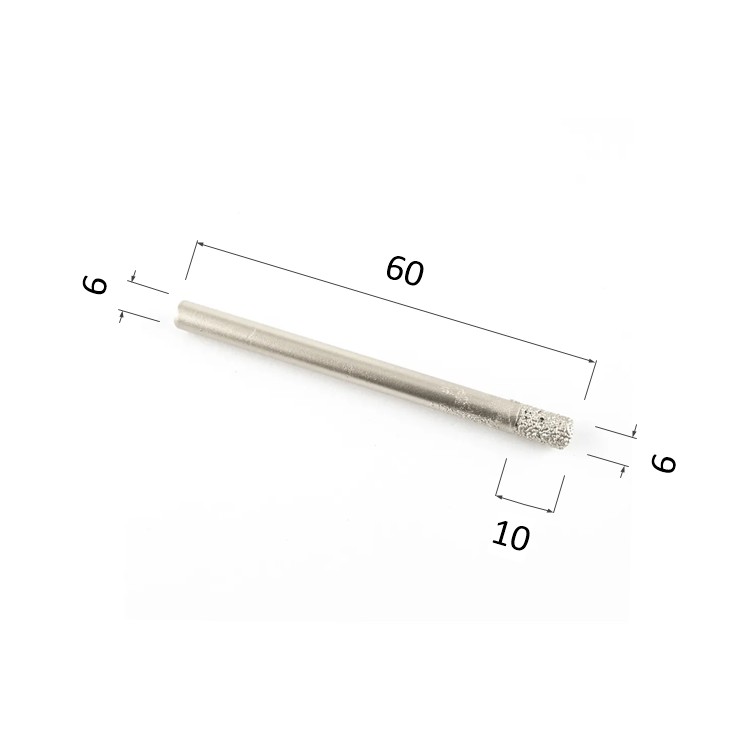 Фото фреза алмазная прямая цилиндрическая многокромочная по камню, мрамору, стеклу djtol dmx0610 в Москве и Московской области