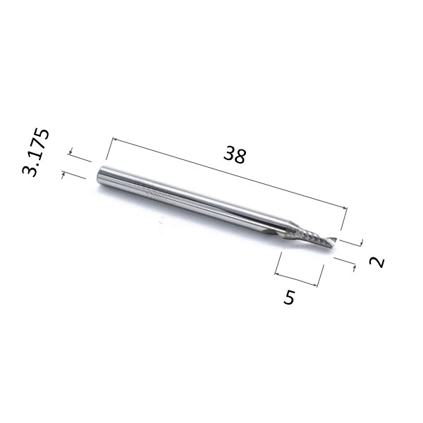 Фото фреза djtol n1lx3.205 спиральная однозаходная стружка вверх (по дереву, композиту (акп), пластику) в Москве и Московской области