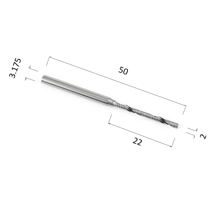 Фото фреза djtol n1lx3.222 спиральная однозаходная стружка вверх (по дереву, композиту (акп), пластику) в Москве и Московской области