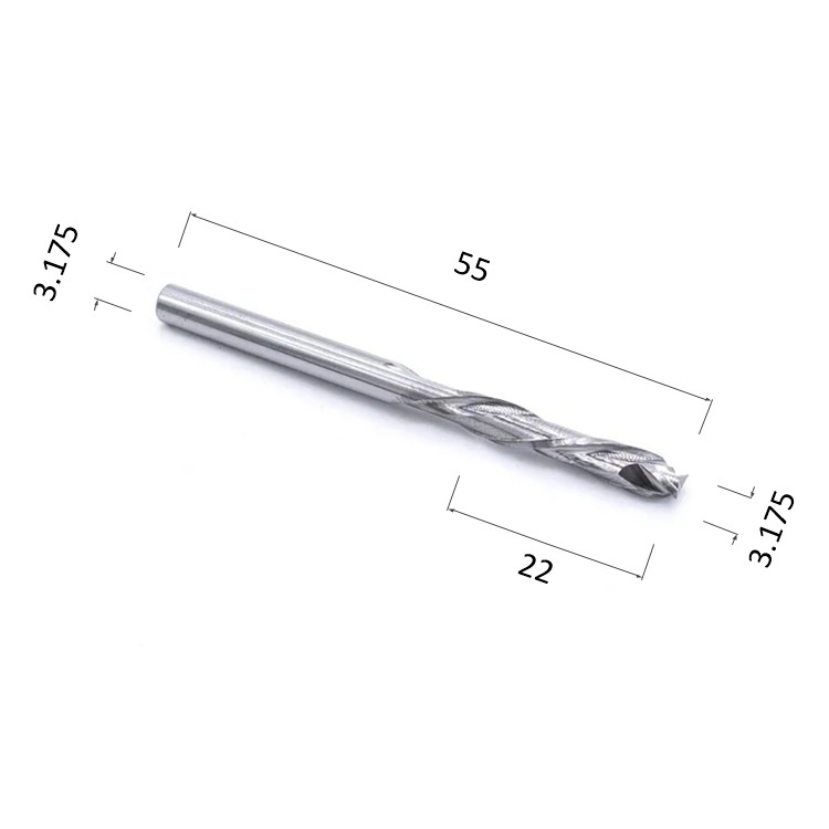 Фото фреза djtol n2flx3.22 компрессионная спиральная двухзаходная (по дереву, композиту (акп), пластику) в Москве и Московской области