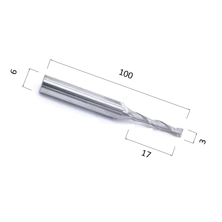 Фото фреза djtol n2lx6317 спиральная двухзаходная стружка вверх (по дереву, композиту (акп), пластику) в Москве и Московской области