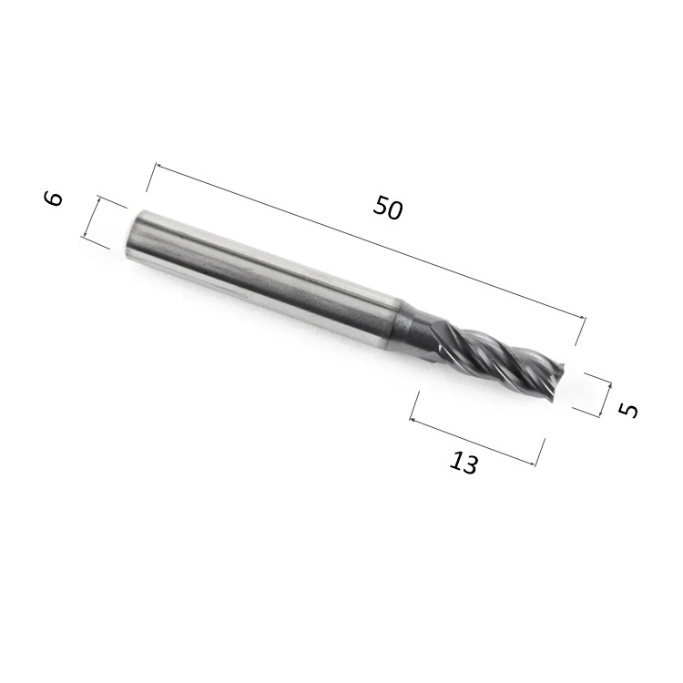 Фото фреза djtol as4lx05 спиральная четырехзаходная с покрытием altin (по стали, цветным металлам (алюмин в Москве и Московской области