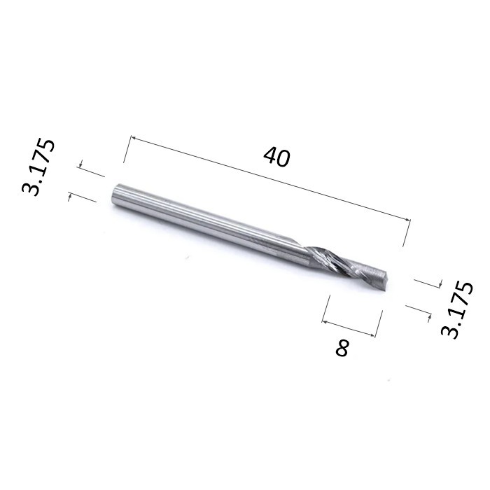 Фото фреза djtol acl1lx3.08 cпиральная однозаходная (по алюминию) в Москве и Московской области