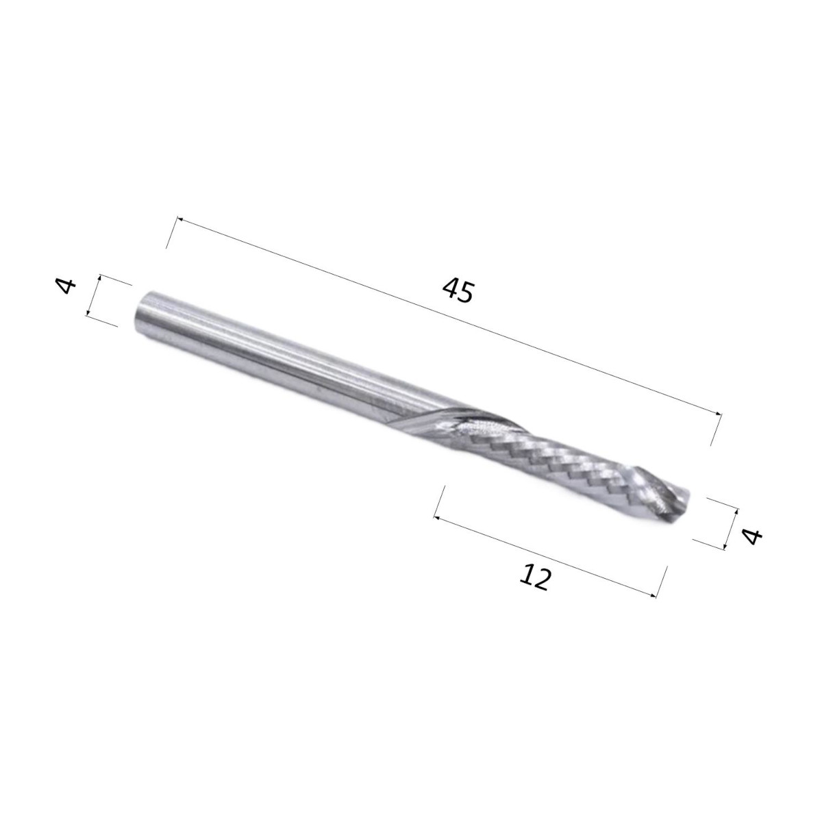 Фото фреза компрессионная спиральная однозаходная (по дереву, композиту, пластику) djtol a1flx412 в Москве и Московской области