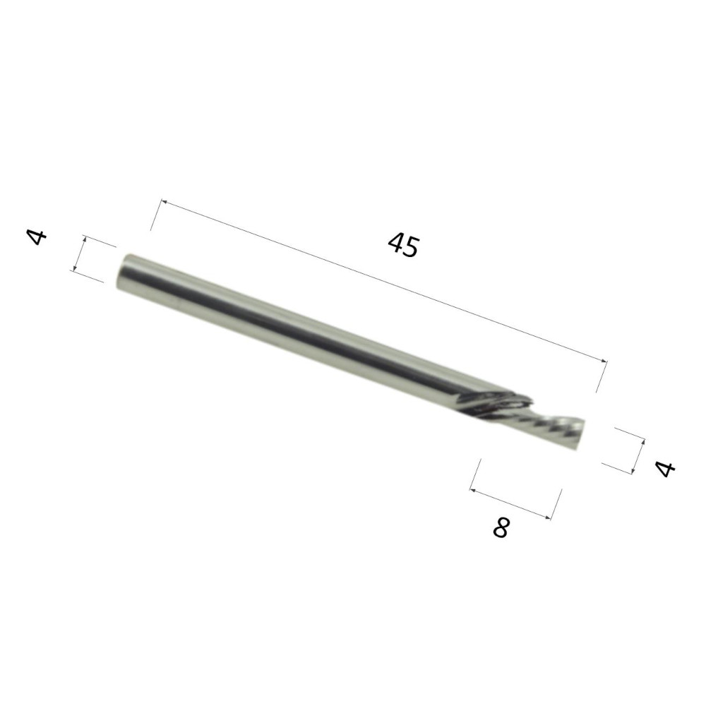 Фото фреза спиральная однозаходная стружка вниз (по акрилу, дереву, композиту) djtol a1lxd408 в Москве и Московской области