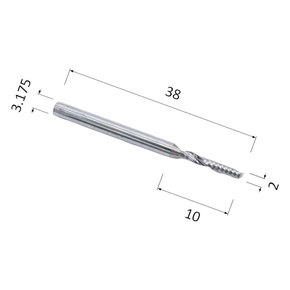 Фото фреза djtol n1lx3.210 спиральная однозаходная стружка вверх (по дереву, композиту (акп), пластику) в Москве и Московской области