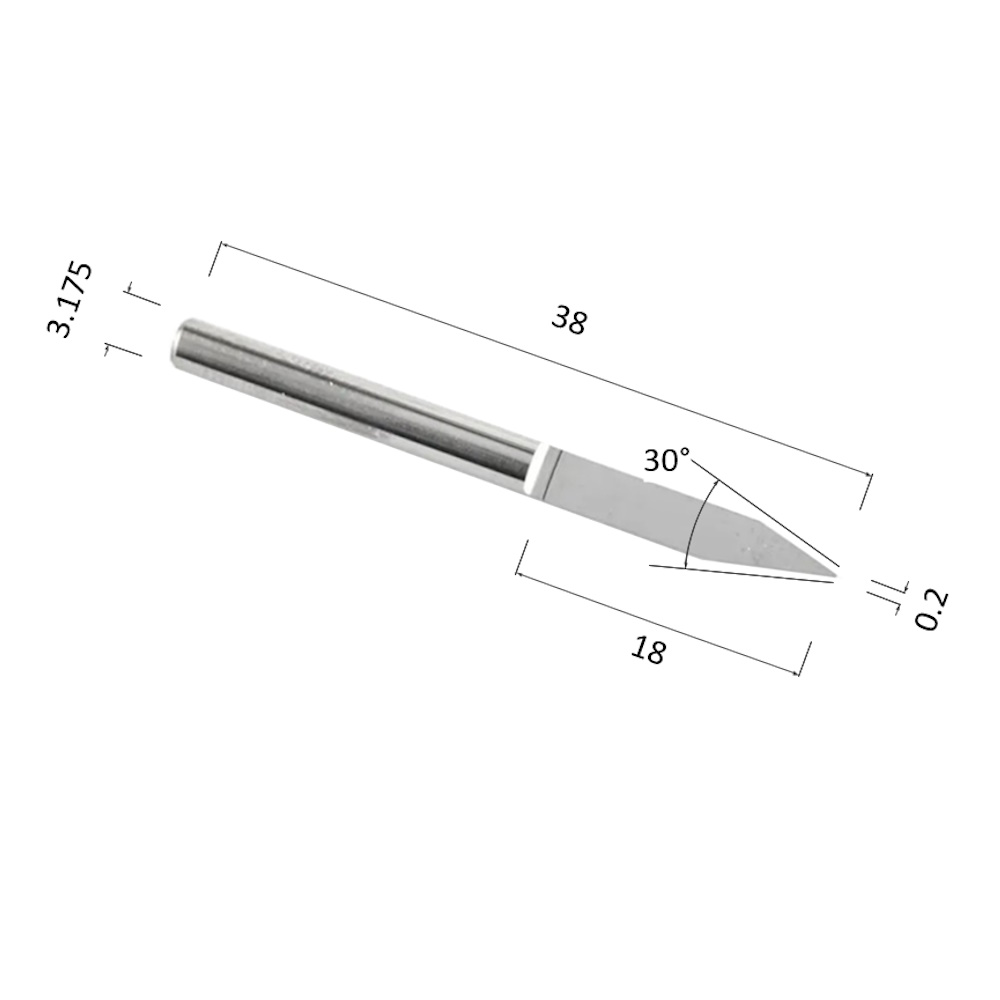 Фото гравер прямой конусный однозаходный по акрилу, дереву, композиту (акп) djtol aj3.3002 в Москве и Московской области