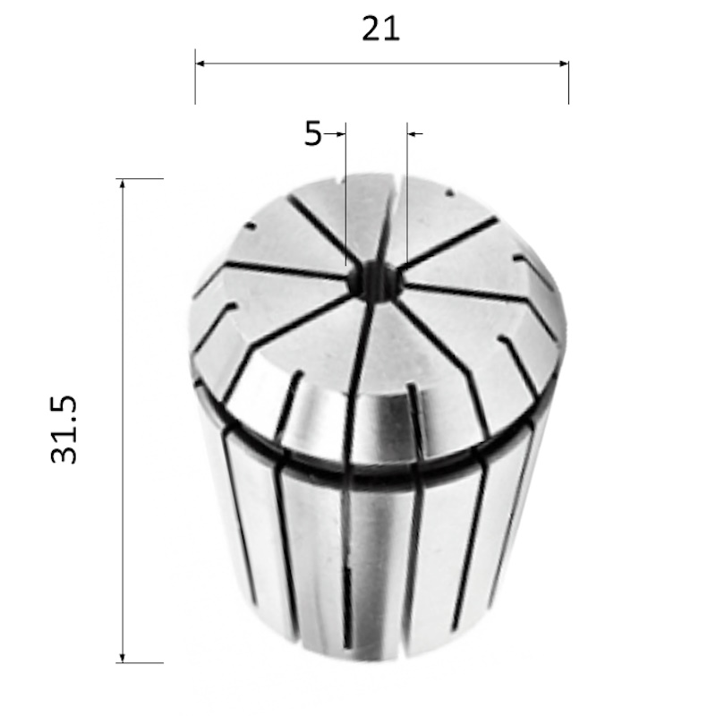 Фото цанга er20-5-aa, 5 мм (биение 0.005) высокоточная прецизионная в Москве и Московской области
