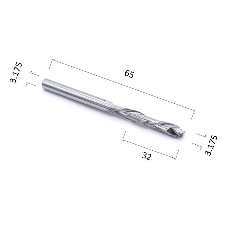 Фото фреза djtol n2flx3.32 компрессионная спиральная двухзаходная (по дереву, композиту (акп), пластику) в Москве и Московской области