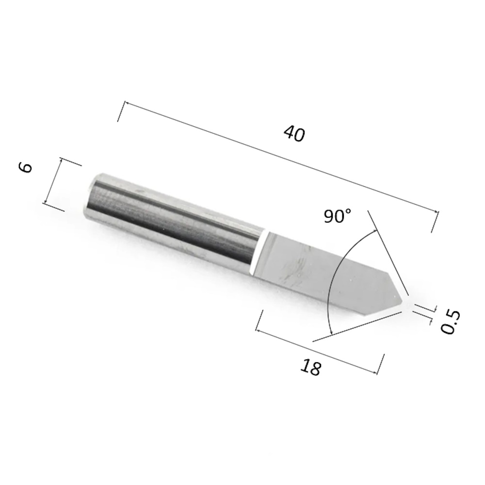 Фото гравер прямой конусный однозаходный по акрилу, дереву, композиту (акп) djtol nj6.9005 в Москве и Московской области