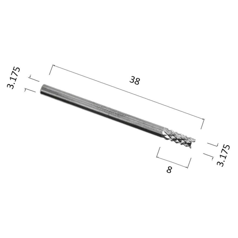 Фото фреза рашпильная кукуруза (по акрилу, дереву, дсп) djtol nst3.08 в Москве и Московской области