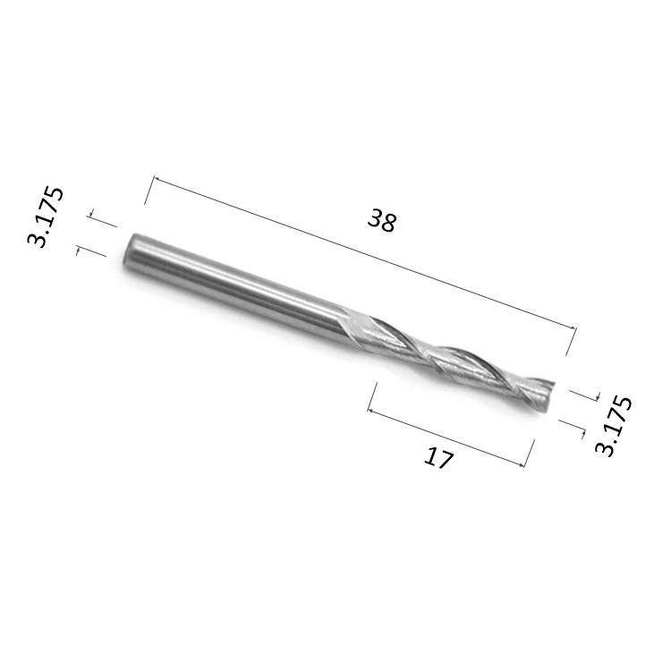 Фото фреза djtol n2lx3.17 спиральная двухзаходная стружка вверх (по дереву, композиту (акп), пластику) в Москве и Московской области
