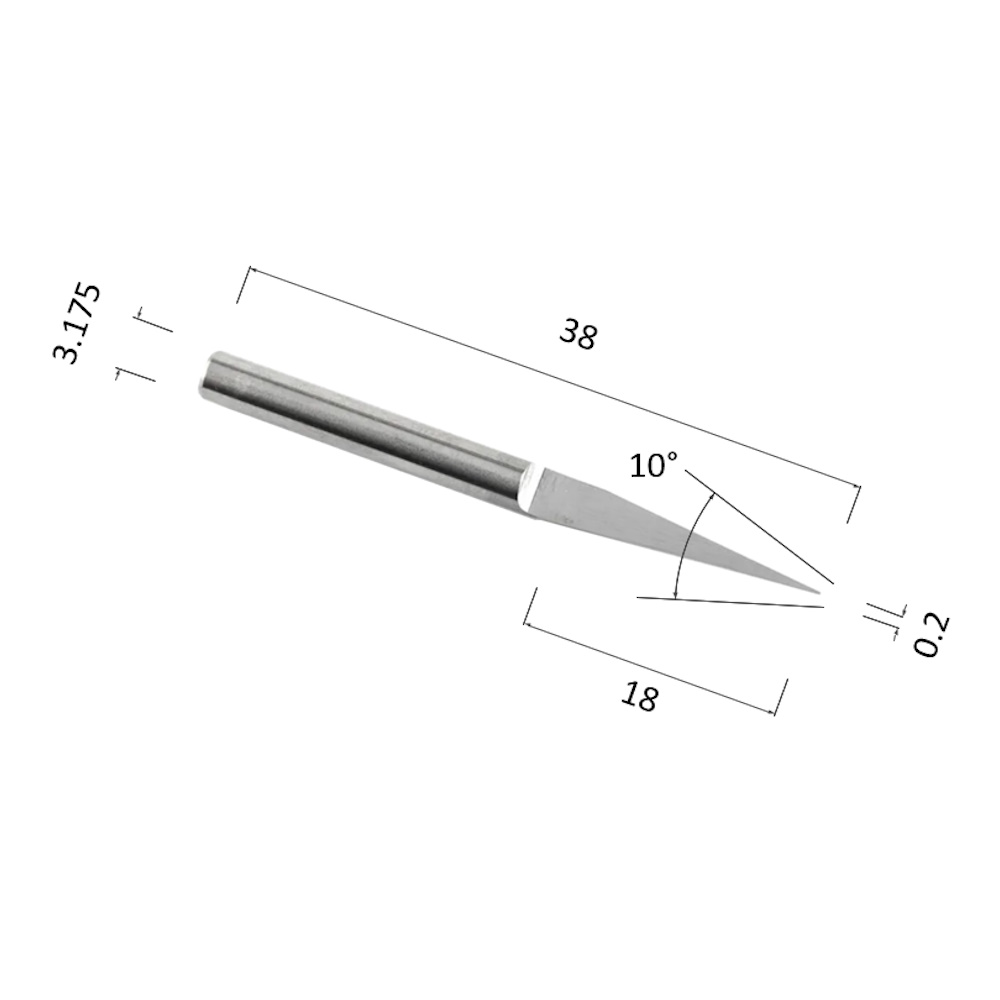 Фото гравер djtol aj3.1002 прямой конусный (по дереву, композиту (акп), пластику) в Москве и Московской области