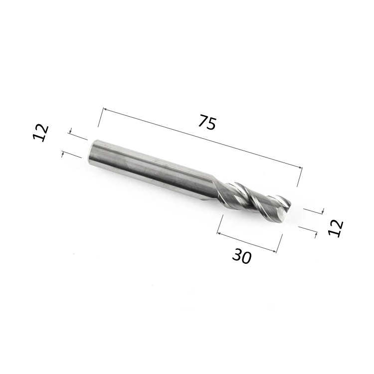 Фото фреза спиральная цилиндрическая двухзаходная по алюминию, композиту (акп), меди djtol al2lx1230 в Москве и Московской области