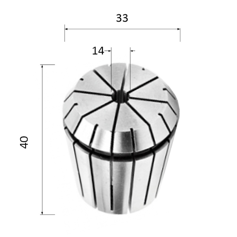 Фото цанга er32-14-aa, 14 мм (биение 0.005) высокоточная прецизионная в Москве и Московской области