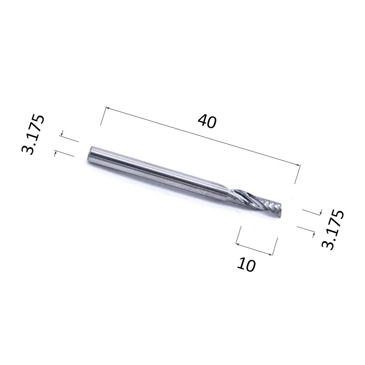 Фото фреза спиральная цилиндрическая однозаходная по акрилу, дереву, композиту (акп) djtol ay1lx3.10 в Москве и Московской области