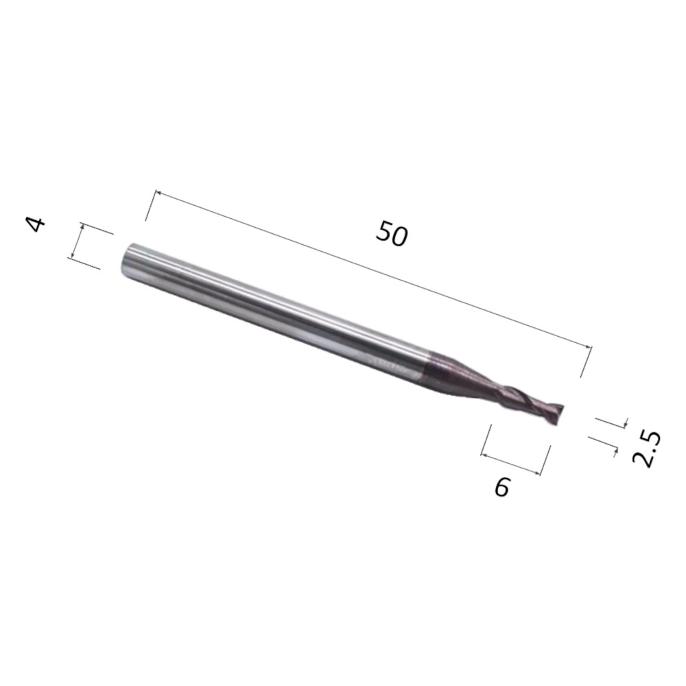 Фото фреза djtol as2lx025 спиральная двухзаходная с покрытием altin (по стали, цветным металлам (алюминий в Москве и Московской области