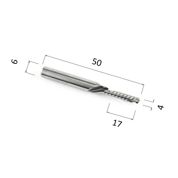 Фото фреза спиральная однозаходная стружка вниз (по дереву, композиту, пластику) djtol n1lxd6417 в Москве и Московской области