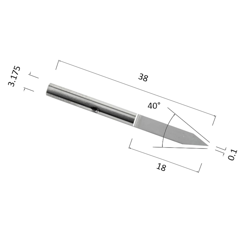 Фото гравер прямой конусный однозаходный по акрилу, дереву, композиту (акп) djtol aj3.4001 в Москве и Московской области